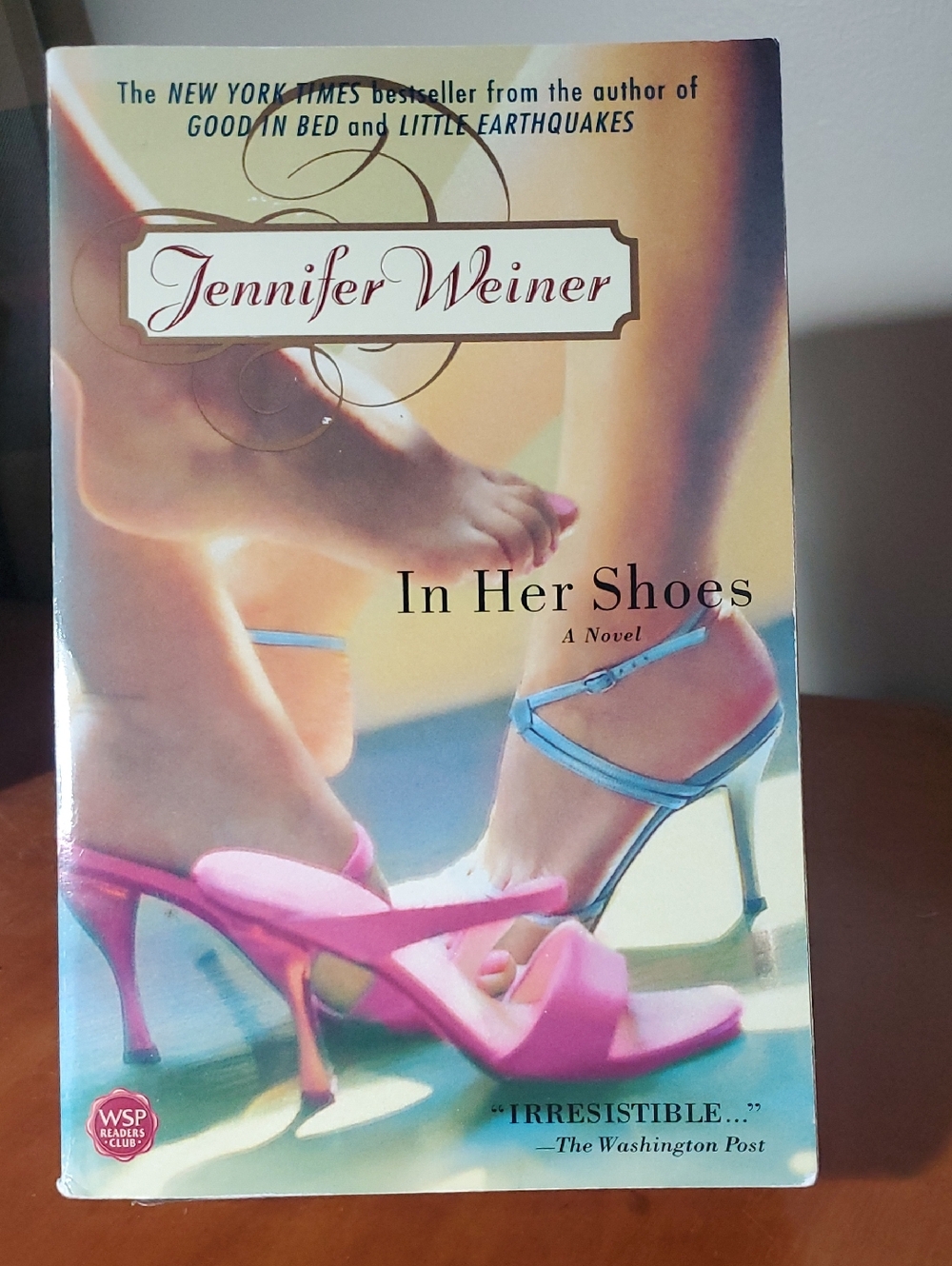 In Her Shoes - Women's Pink & Blue Heels (Book Cover Image)